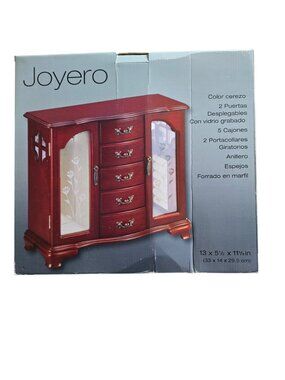 Joyero color cerezo organizador